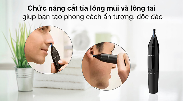 Chứa năng cắt, tỉa lông mũi và lông tai dễ dàng