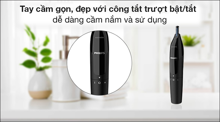 Thiết kế nhỏ gọn, công tắt trượt dễ sử dụng