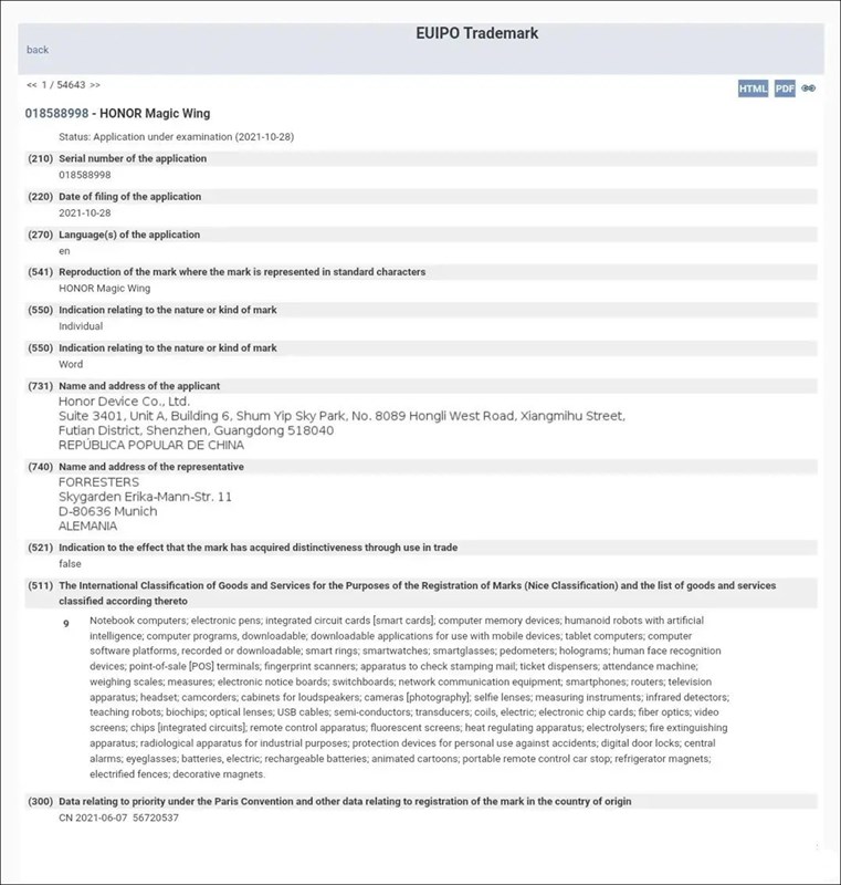 Đăng ký nhãn hiệu Magic Wing