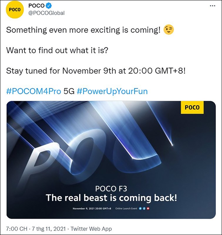Phiên bản mới của POCO F3 sắp ra mắt