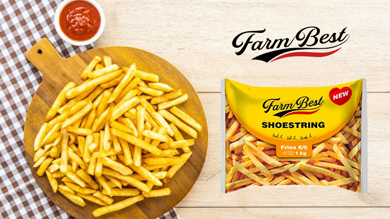 Khoai tây cắt sợi thẳng đông lạnh Farm Best