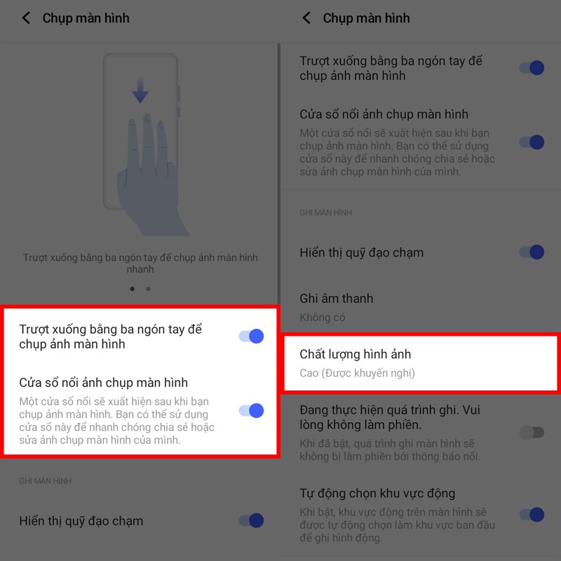 Chụp màn hình nhanh Chụp màn hình nhanh