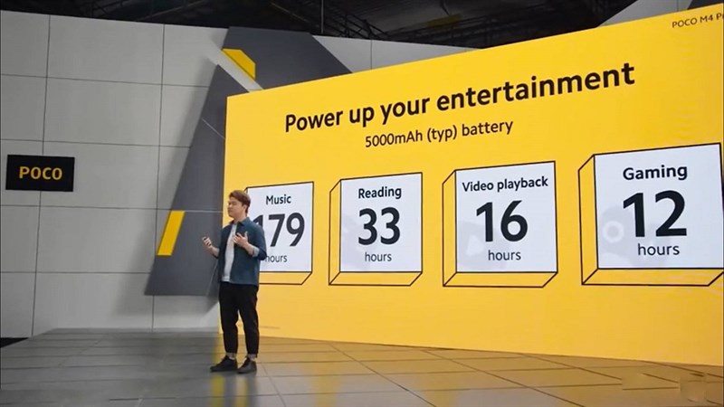 Tha hồ giải trí mà không lo hết pin trên POCO M4 Pro 5G Tha hồ giải trí mà không lo hết pin trên POCO M4 Pro 5G