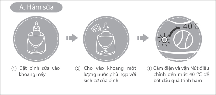 Hướng dẫn sử dụng chức năng hâm sữa