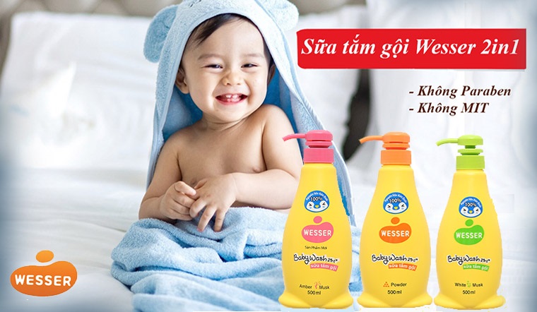 Tắm gội toàn thân cho bé Wesser có tốt không? Gồm những loại nào?