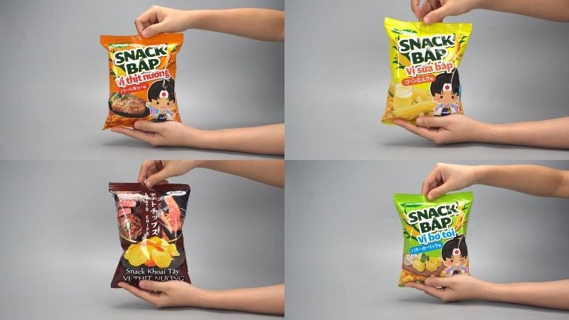 Snack Green’s A được sản xuất bởi công ty snack danh tiếng của Nhật Bản
