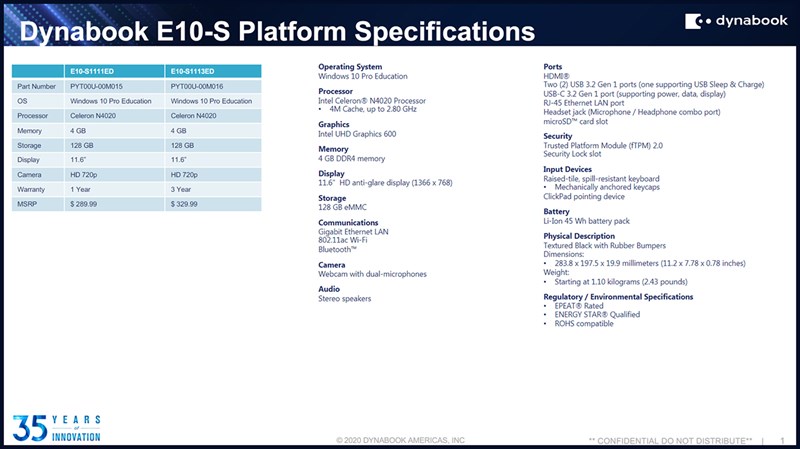 Thông số của laptop