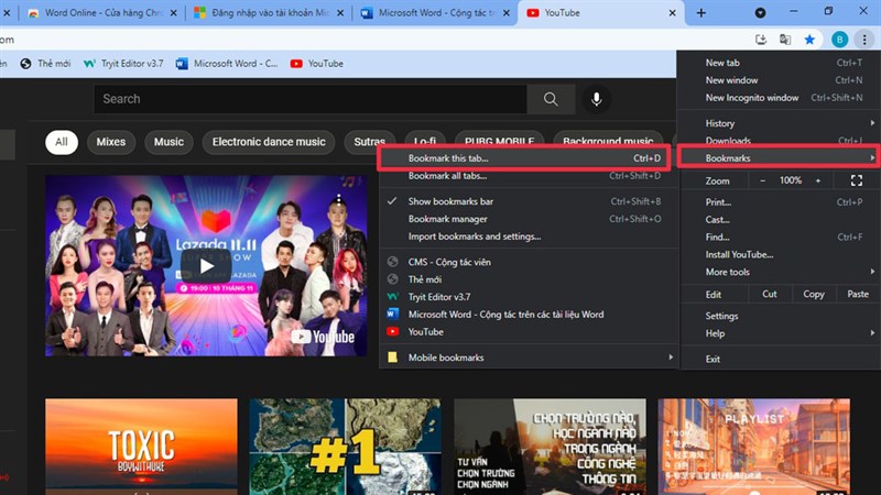Cách tạo bookmark trên google chrome Cách tạo bookmark trên google chrome