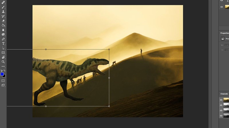Cách thay đổi kích thước layer trong Photoshop Cách thay đổi kích thước layer trong Photoshop