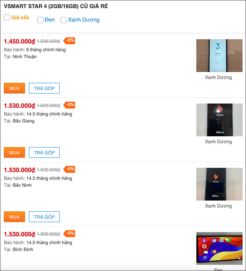 Mua sắm Ngon - Bổ - Rẻ với loạt smartphone cũ giá rẻ dưới 2 triệu đồng