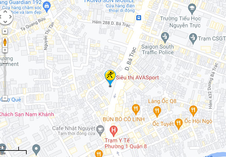 Bản đồ đến cửa hàng AVASport tại Số 496 - 498 đường Dương Bá Trạc, Phường 01, Quận 8, Tp. Hồ Chí Minh