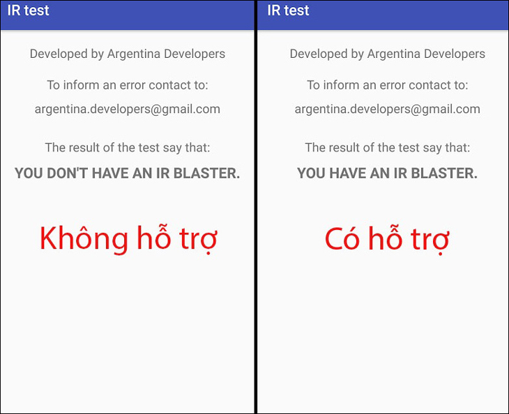 Sau khi bạn mở ứng dụng sẽ hiển thị ngay kết quả