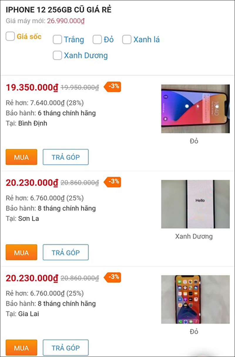 Mua ngay iPhone 12 cũ trả góp tại TGDĐ, giá vừa rẻ vừa nhanh chóng