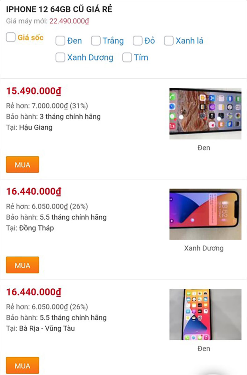 Mua ngay iPhone 12 cũ trả góp tại TGDĐ, giá vừa rẻ vừa nhanh chóng