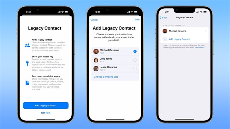 Apple sẽ bổ sung tính năng 'thừa kế' Legacy Contacts trên iOS 15.2