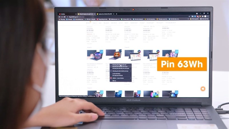 ASUS VivoBook Pro 15 OLED K3500PC được cung cấp năng lượng nhờ viên pin 63 Wh. ASUS VivoBook Pro 15 OLED K3500PC được cung cấp năng lượng nhờ viên pin 63 Wh.