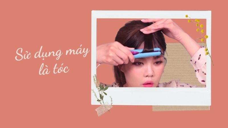 Duỗi tóc mái thẳng bằng máy là tóc