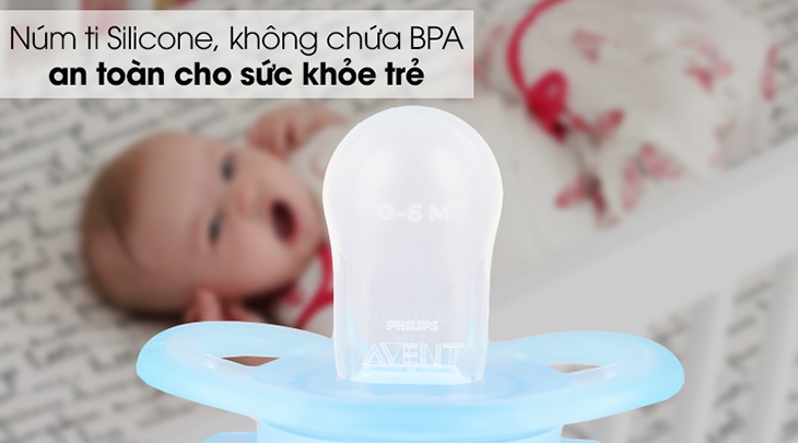 Ti giả silicone cho trẻ 0-6 tháng tuổi Philips Avent SCF544/10