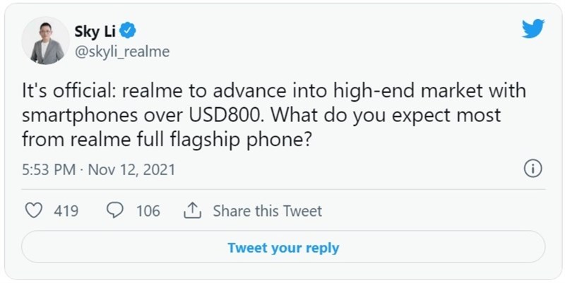 Realme thông báo gia nhập thị trường điện thoại cao cấp Realme thông báo gia nhập thị trường điện thoại cao cấp