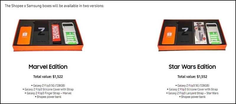 Galaxy Z Flip 3 phiên bản Marvel và Star Wars