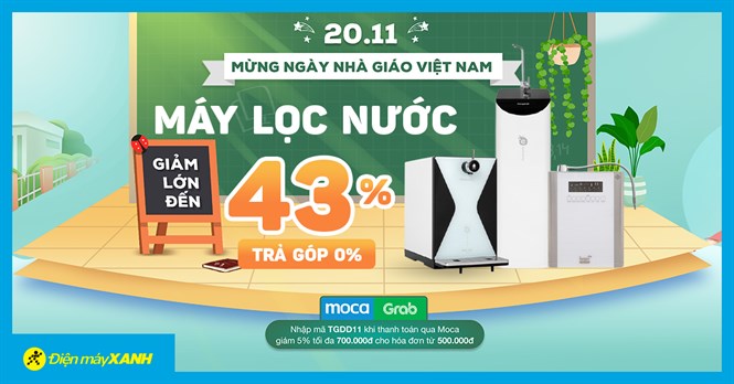 Thay lời tri ân - Máy lọc nước hân hoan giảm giá đến 43%, trả chậm 0% lãi suất, lắp nhanh miễn phí. Mua ngay!