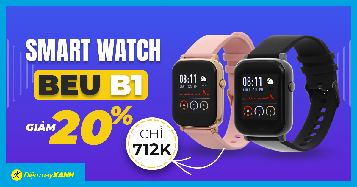Giảm SỐC nguyên tháng: Smart Watch BeU B1 giảm đến 20%, đáng sắm nhất dịp cuối năm Giảm SỐC nguyên tháng: Smart Watch BeU B1 giảm đến 20%, đáng sắm nhất dịp cuối năm