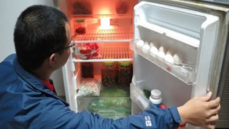 Install a light in the refrigerator to make it easy for people to take out food