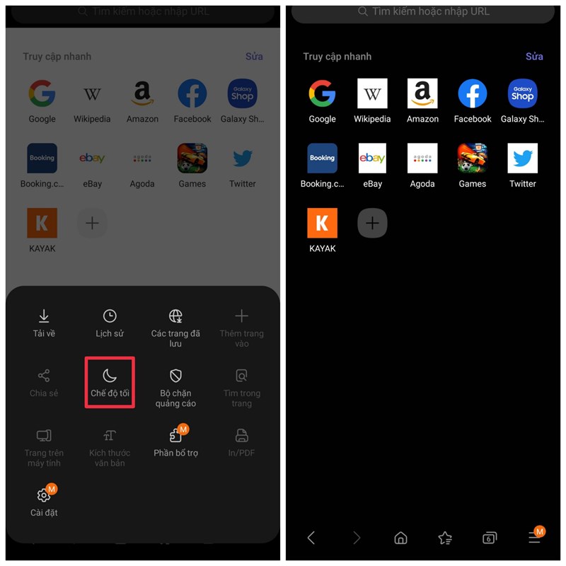 cách bật tắt chế độ darkmode trên samsung internet cách bật tắt chế độ darkmode trên samsung internet