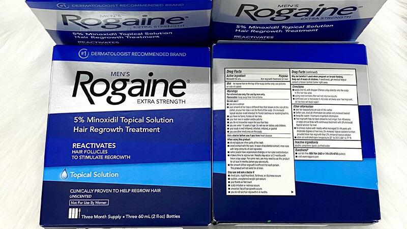 Một số tác dụng phụ có thể gặp khi dùng Minoxidil Rogaine