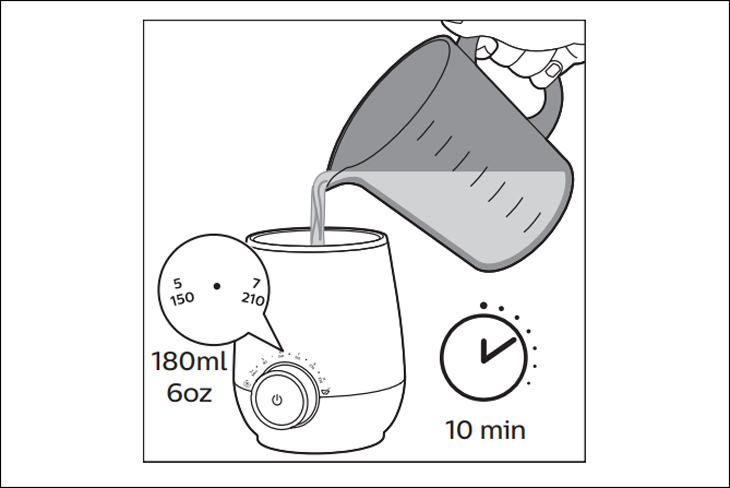 Cách tẩy cặn bám trên máy hâm sữa Philips Avent