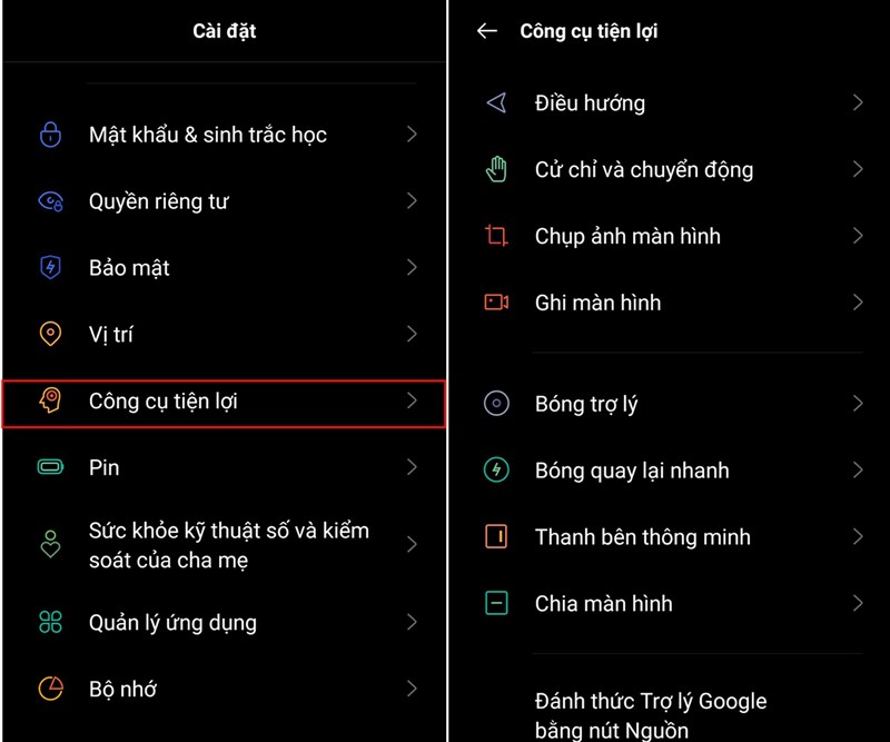 Ẩn thanh điều hướng trên OPPO A74 Ẩn thanh điều hướng trên OPPO A74