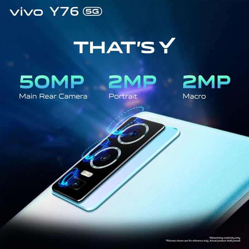Vivo teaser thông số camera sau của Vivo Y76 5G
