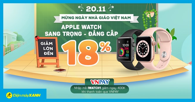 Sale 20/11: Apple Watch giảm SỐC đến 18% - món quà tặng đẳng cấp, sang trọng