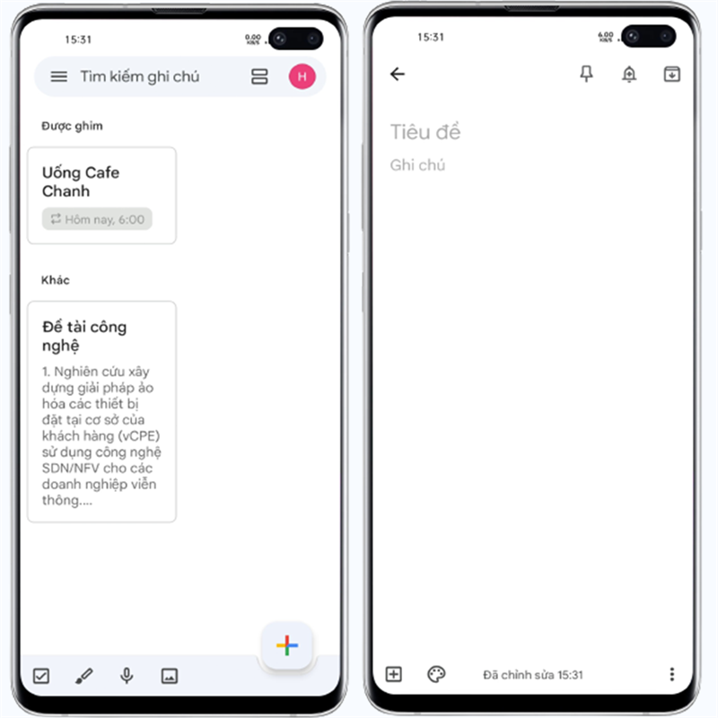 ứng dụng ghi nhớ