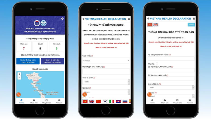Vietnam Health Declaration app of the COVID-19 Prevention and Control Command