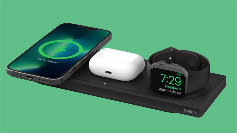 Dock sạc Belkin BOOST↑CHARGE™ PRO 3-in-1 Wireless Charger Pad MagSafe –  Vender