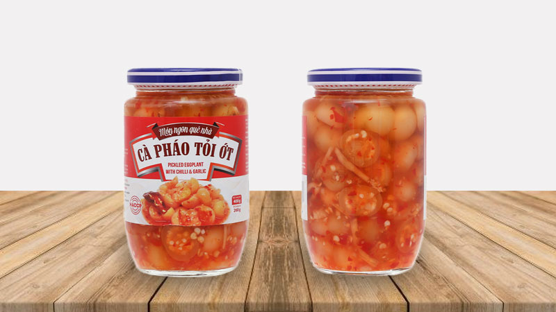 Cà pháo ngâm Vasifood màu đỏ bắt mắt, thơm ngon