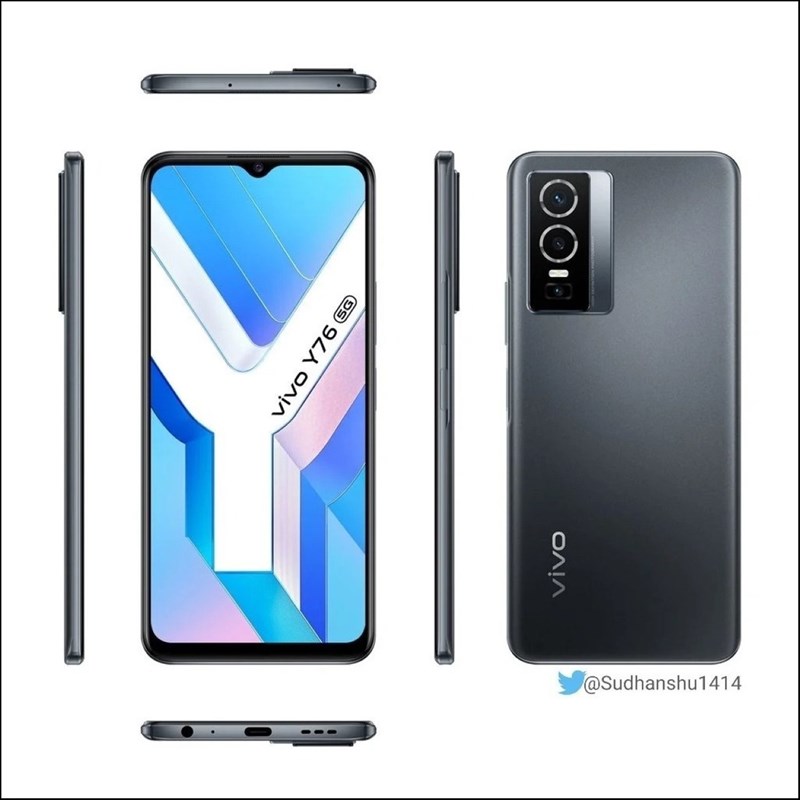 Vivo Y76 render, thông số kỹ thuật bị rò rỉ
