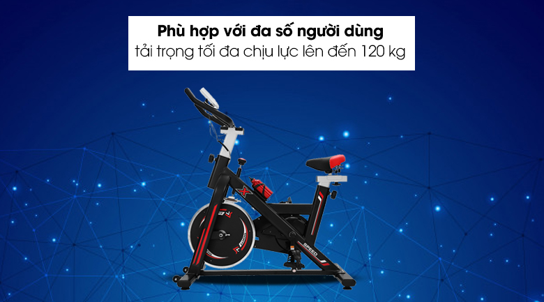 Xe đạp tập thể dục Airbike Sports MK-207 phù hợp với người dùng có cân nặng từ 120 kg trở xuống
