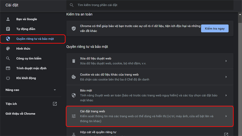 Cách kiểm tra website nào truy cập vị trí trên Chrome bằng máy tính