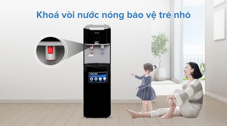 Nên mua cây nước nóng lạnh của hãng nào? Top 6 thương hiệu cây nước nóng lạnh uy tín > Cây nước nóng lạnh Toshiba RWF-W1669BV(K1)