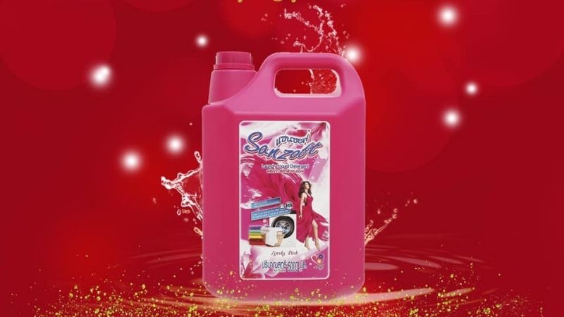 Nước giặt xả Sanzoft đậm đặc hương hoa hồng