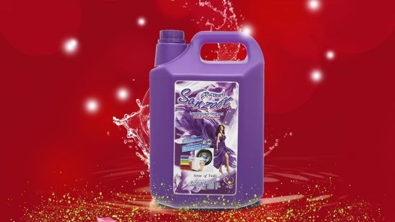 Nước giặt xả Sanzoft đậm đặc hương nước hoa violet