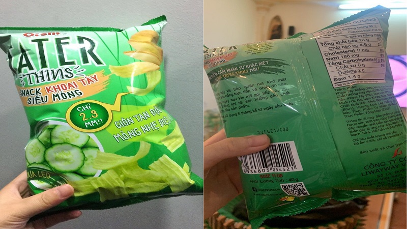 Snack khoai tây vị dưa leo