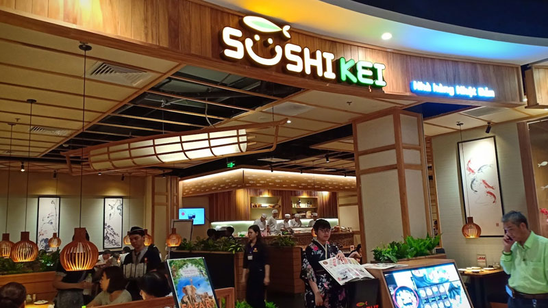 Không gian tại nhà hàng Sushi Kei