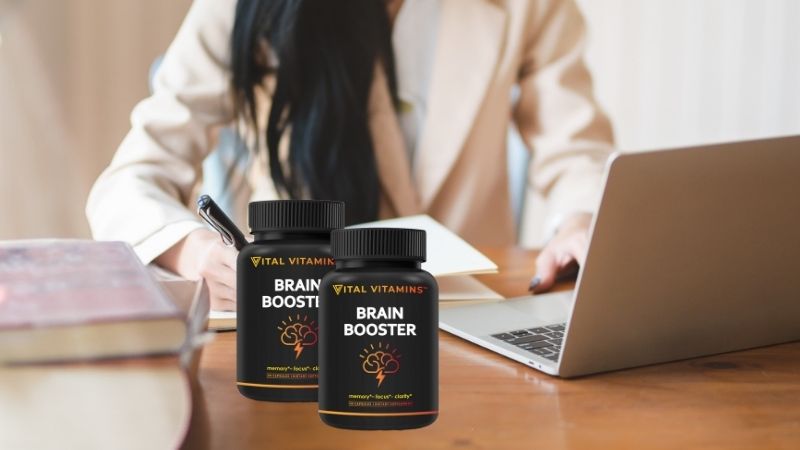 Vital Vitamins Brain Booster chứa ginkgo cùng các vitamin và các chiết xuất tuyệt vời cho não bộ
