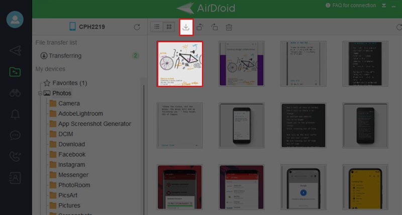Cách truyền file, hình ảnh từ điện thoại lên máy tính