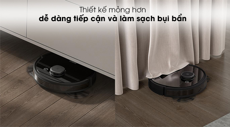 Robot có 2 bánh xe chính hoạt động độc lập kết hợp với bánh xe đa hướng và thiết kế mỏng