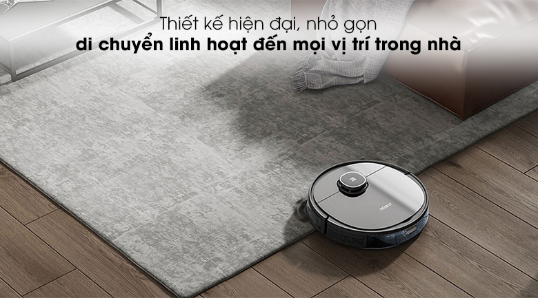 Robot có kích thước nhỏ gọn với chiều ngang 35 cm - Cao 10 cm - Sâu 35 cm và có trọng lượng 4.1 kg