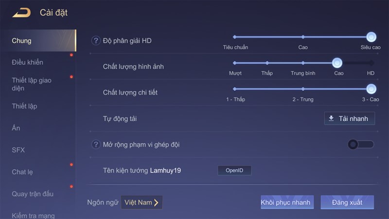 Thiết lập cấu hình Liên Quân Mobile trên iPhone 7 Thiết lập cấu hình Liên Quân Mobile trên iPhone 7